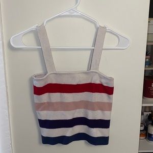 Size M Moon and Madison Rainbow Striped Tank Top